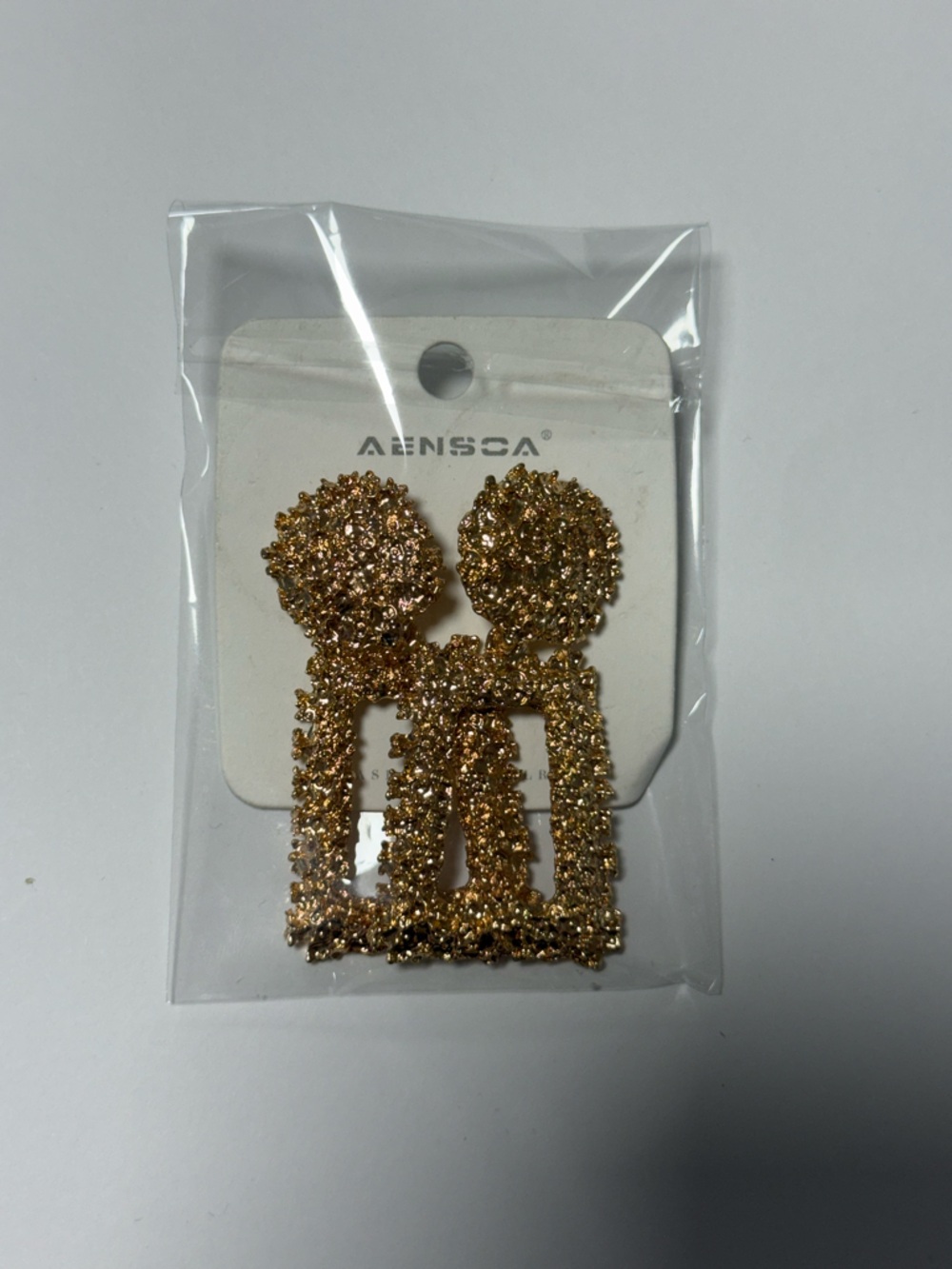 Gold Sparkle Drop Earrings